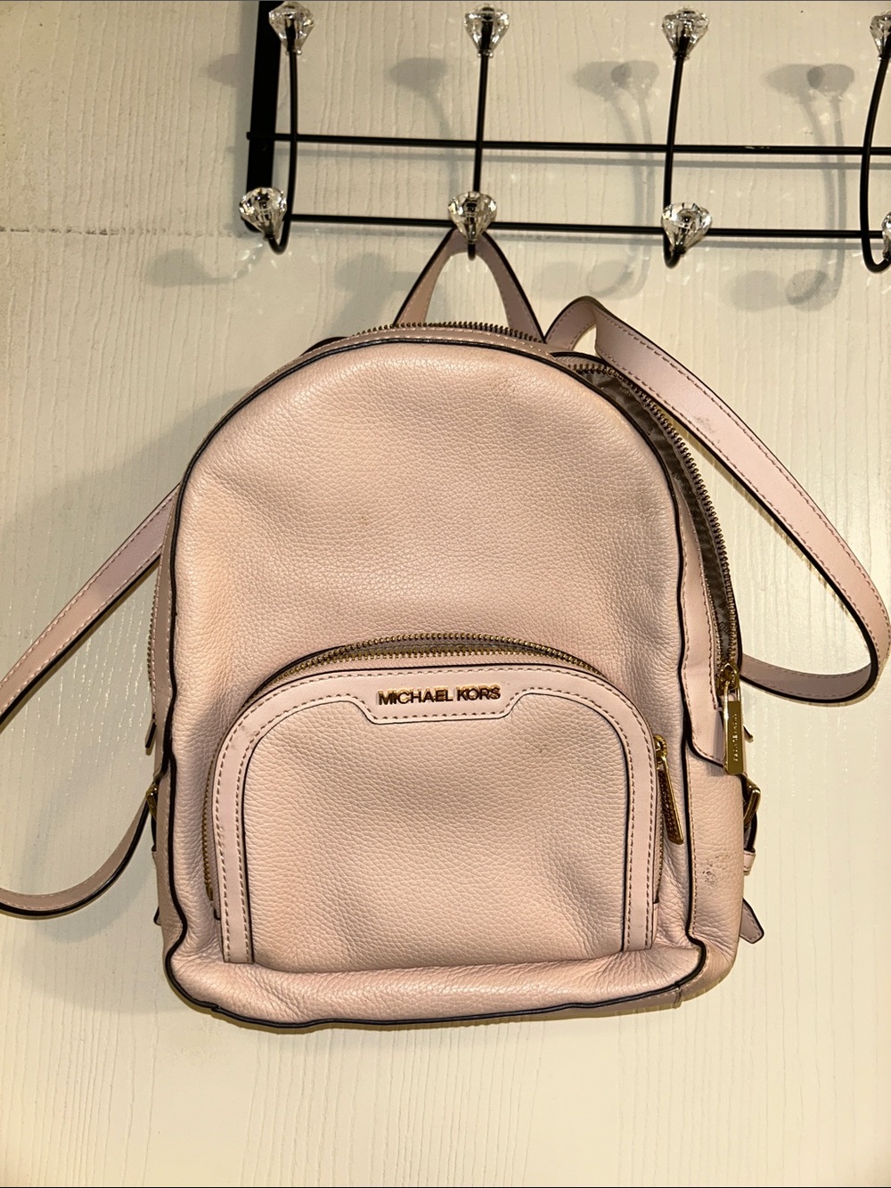 Michael Kors Light Blush Pink Pebbled Leather Mini Backpack